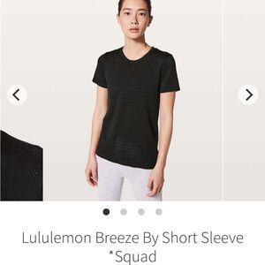 lululemon athletica Breeze By Short Sleeve Squad Black
